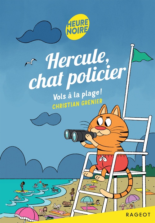 Couverture ebook de Hercule, chat policier - Tome 13, Vols à la plage !, de Christian Grenier