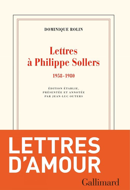 Couverture ebook de Lettres à Philippe Sollers (1958-1980), de Dominique Rolin