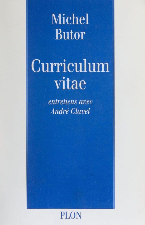 ebook cover of Curriculum vitae, by Michel Butor