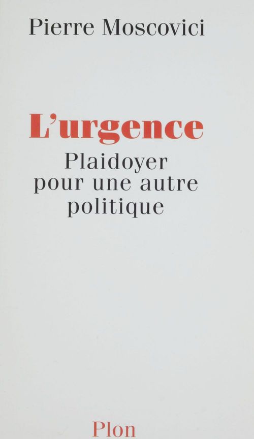 ebook cover of L'Urgence, by Pierre Moscovici