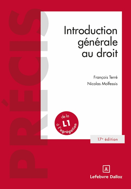 ebook cover of Introduction générale au droit 17ed, by François Terré, Nicolas Molfessis