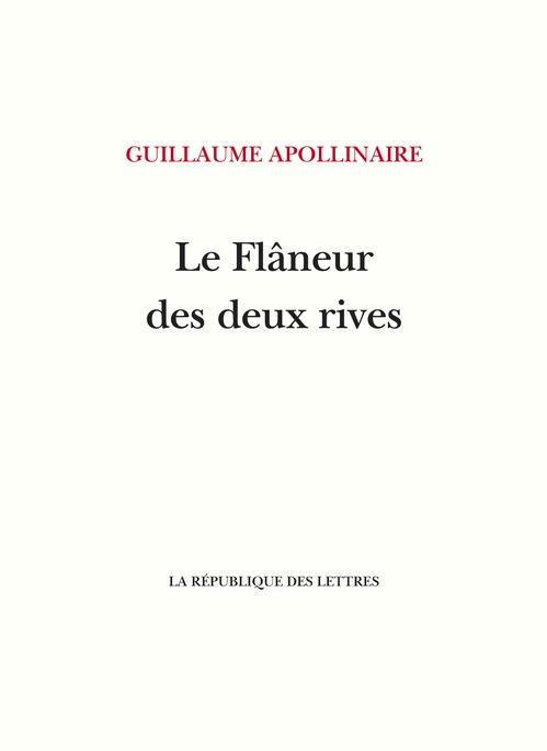 ebook cover of Le Flâneur des deux rives, by Guillaume Apollinaire