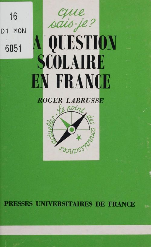 ebook cover of La Question scolaire en France, by Roger Labrusse