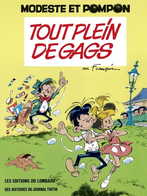 Couverture ebook de Modeste et Pompon - Tome 3 - Tout plein de gags, de Franquin, GREG, Peyo, Tibet, Goscinny