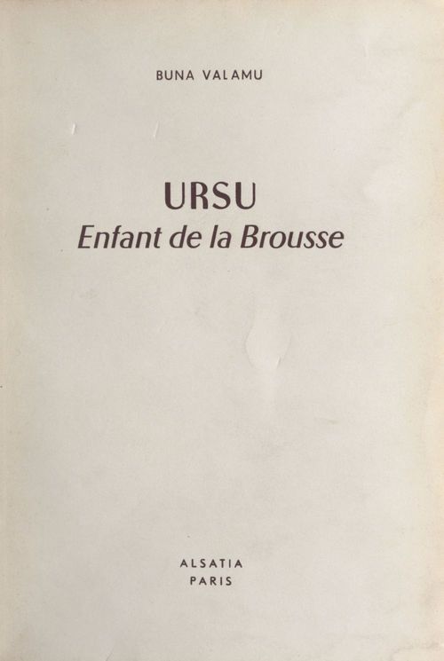 Couverture ebook de Ursu, de Buna Valamu