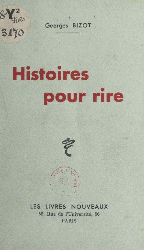 ebook cover of Histoires pour rire, by Georges Bizot