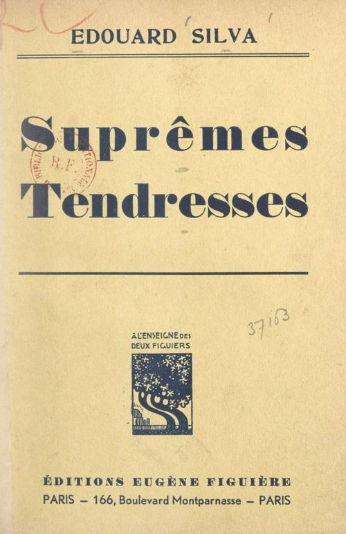 Couverture ebook de Suprêmes tendresses, de Edouard Silva