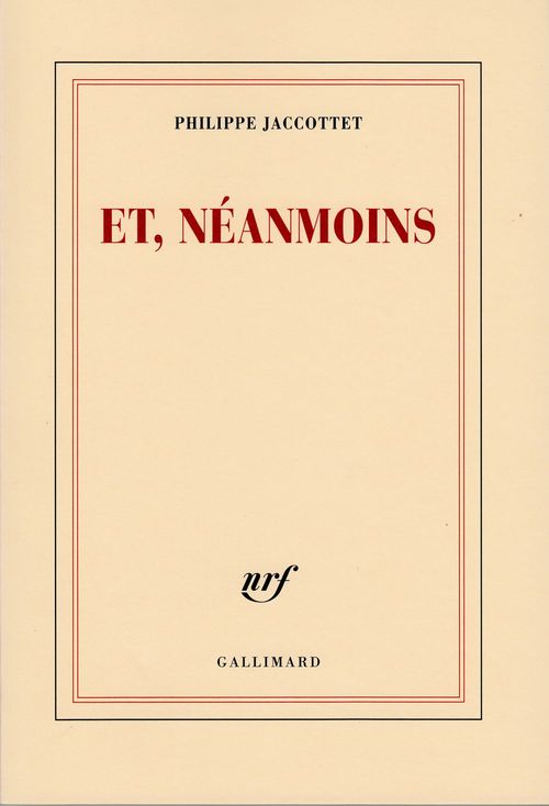 ebook cover of Et, néanmoins, by Philippe Jaccottet