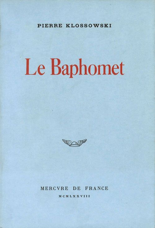 ebook cover of Le Baphomet, by Pierre Klossowski