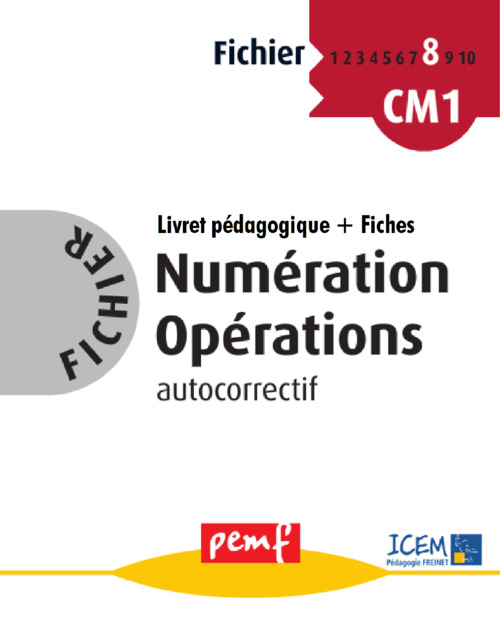 Couverture ebook de Fichier Numération Opérations 8 - pack enseignant (Livret Pédagogique + Fiches Elèves), de Collectif