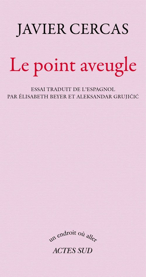 ebook cover of Le Point aveugle, by Javier Cercas