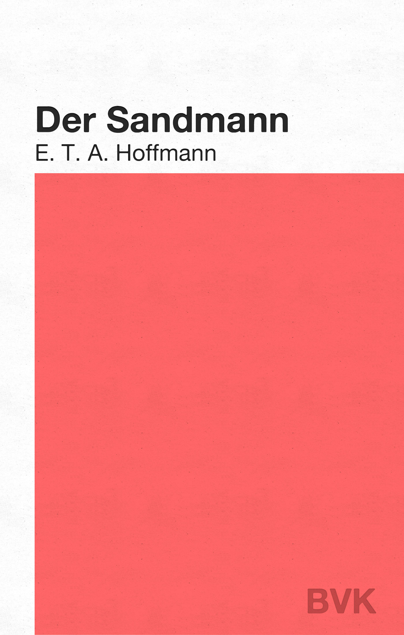ebook cover of Der Sandmann, by E. T. A. Hoffmann
