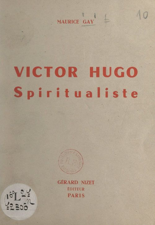 ebook cover of Victor Hugo spiritualiste, by Maurice Gay