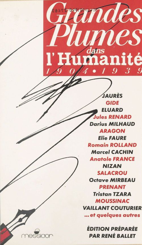 ebook cover of Grandes plumes dans «L'Humanité» (1904-1939), by Rene Ballet