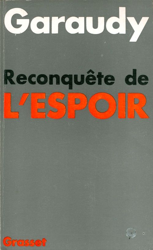 Couverture ebook de Reconquête de l'espoir, de Roger Garaudy
