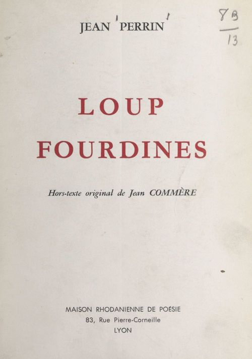 ebook cover of Loup Fourdines, by Jean Perrin