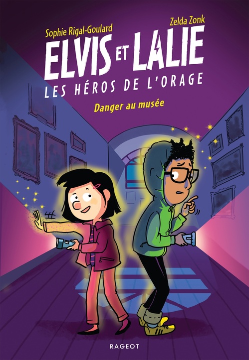 Couverture ebook de Elvis et Lalie, Les héros de l'orage - Danger au musée, de Sophie Rigal-Goulard