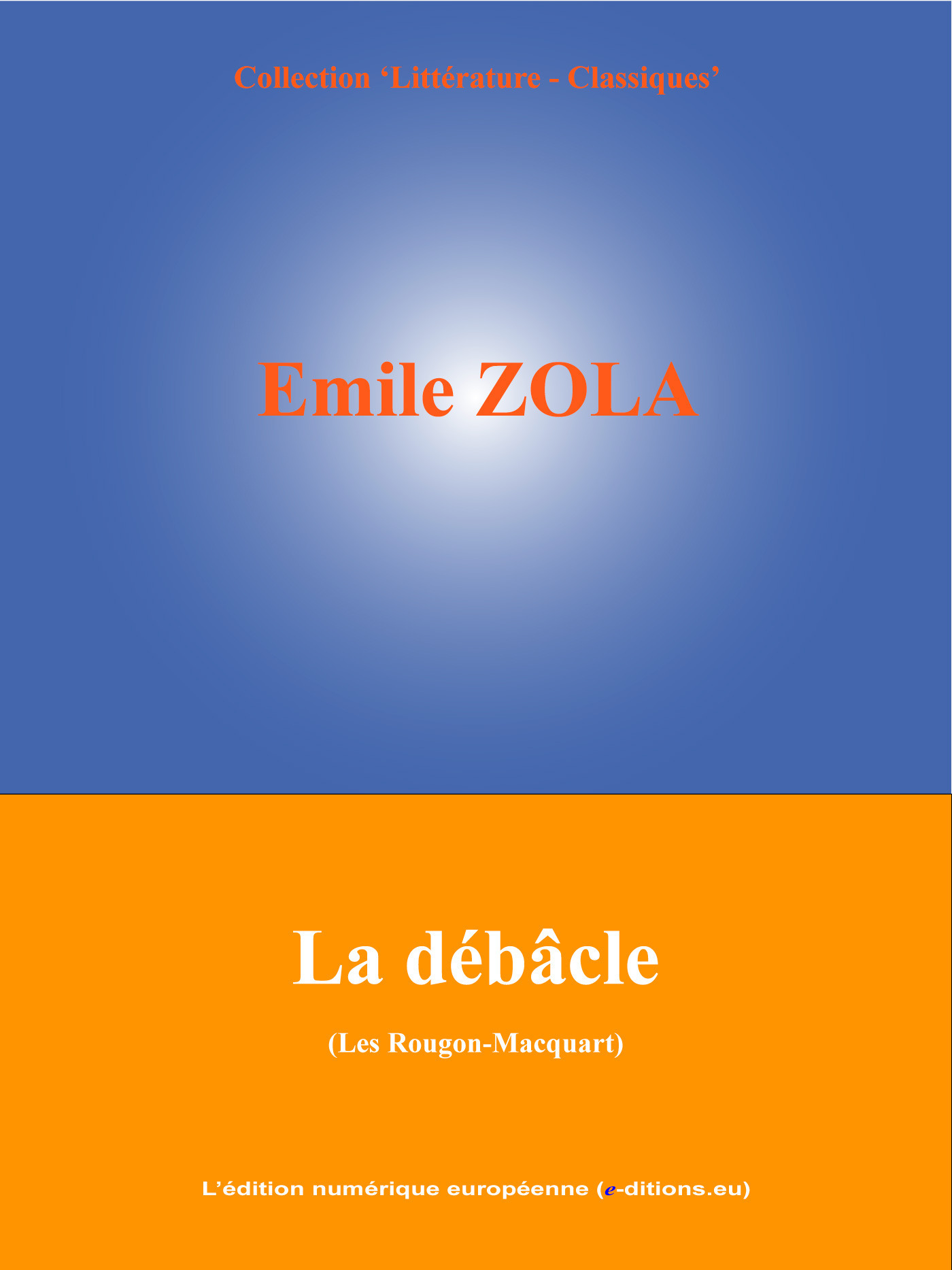 ebook cover of La débâcle, by Emile Zola