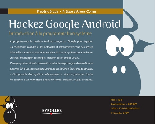 Couverture ebook de Hackez Google Android, de Frédéric Brault