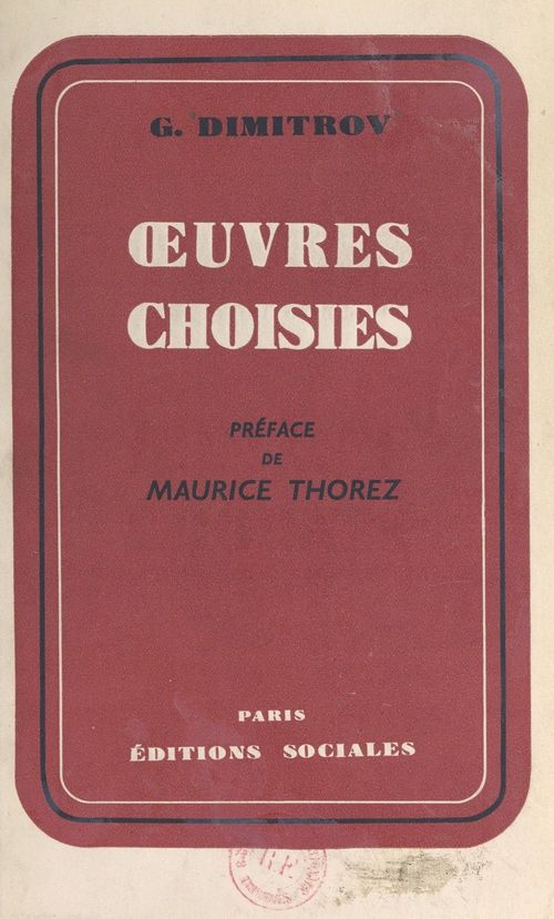 ebook cover of OEuvres choisies, by Georges Dimitrov