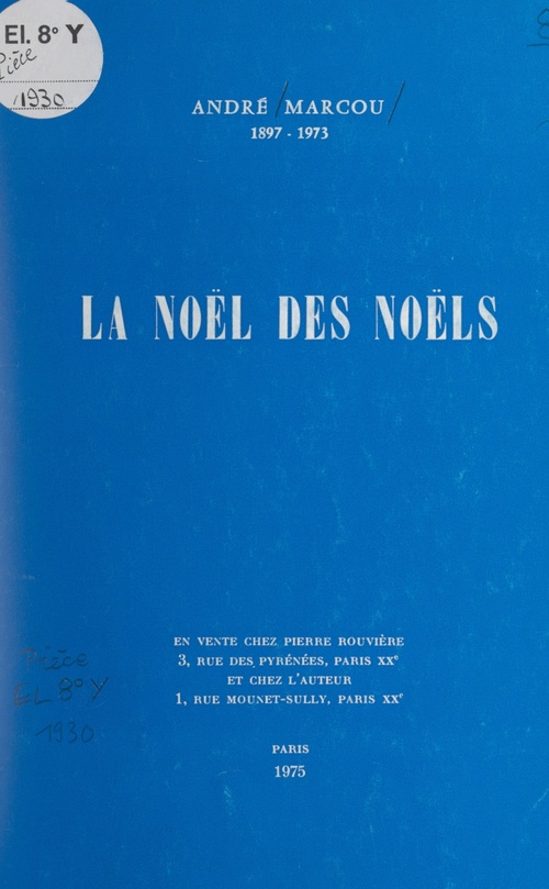 ebook cover of La Noël des noëls, by André Marcou