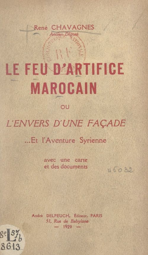 Couverture ebook de Le feu d'artifice marocain, de Rene Chavagnes