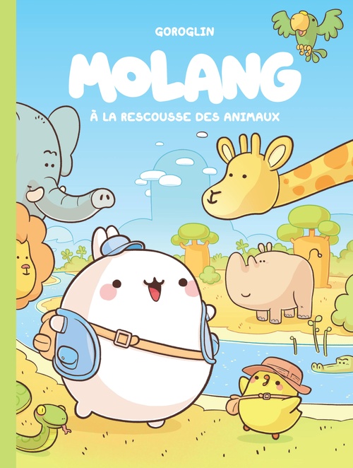 Couverture ebook de Molang - Tome 5 - À la rescousse des animaux, de Goroglin