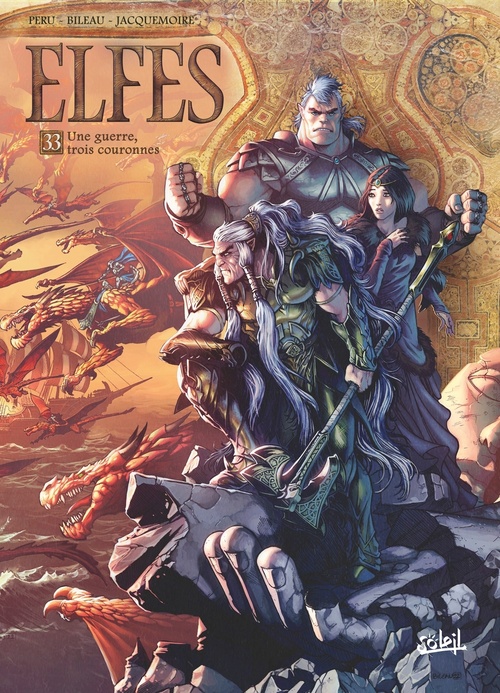 ebook cover of Elfes T33 - Une guerre, trois couronnes, by Olivier Peru