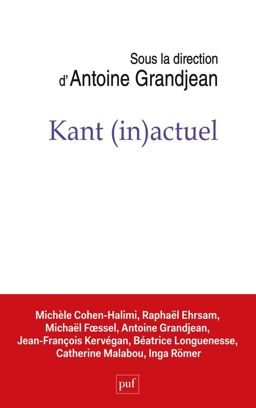 ebook cover of Kant (in)actuel, by Antoine Grandjean