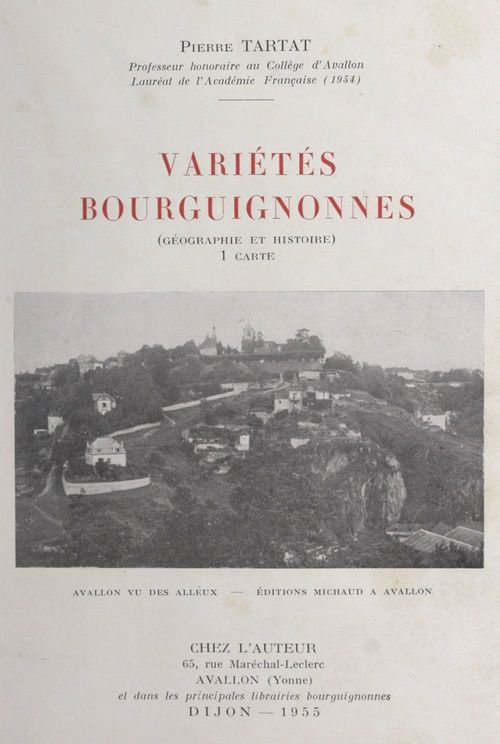 Couverture ebook de Variétés bourguignonnes (géographie et histoire), de Pierre Tartat