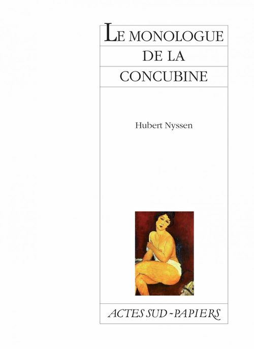 Couverture ebook de Le Monologue de la concubine, de Hubert Nyssen