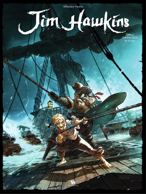 Couverture ebook de Jim Hawkins - Tome 2 - Sombre héros de la mer, de Sébastien Vastra
