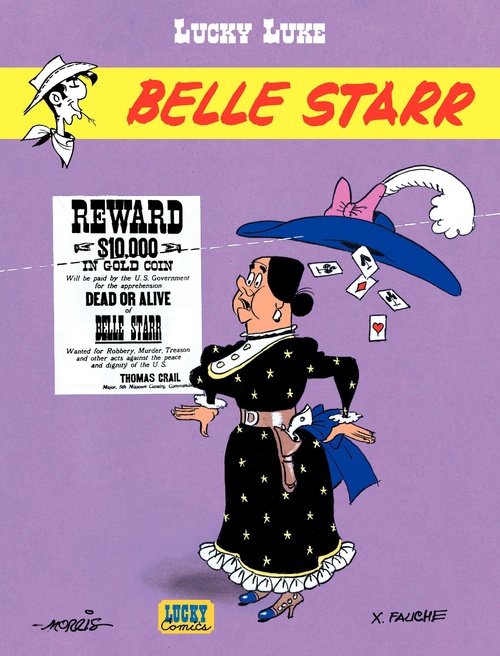 Couverture ebook de Lucky Luke - Tome 34 - Belle Starr, de Xavier Fauche, Morris