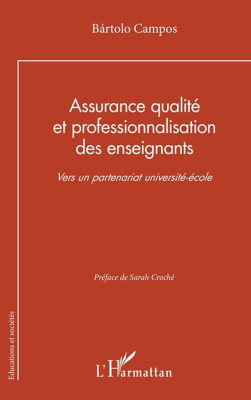 Couverture ebook de Assurance qualité et professionnalisation des enseignants, de Bártolo Campos