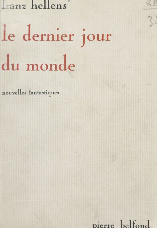 ebook cover of Le dernier jour du monde, by Franz Hellens