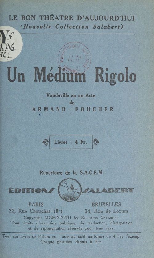 ebook cover of Un médium rigolo, by Armand Foucher