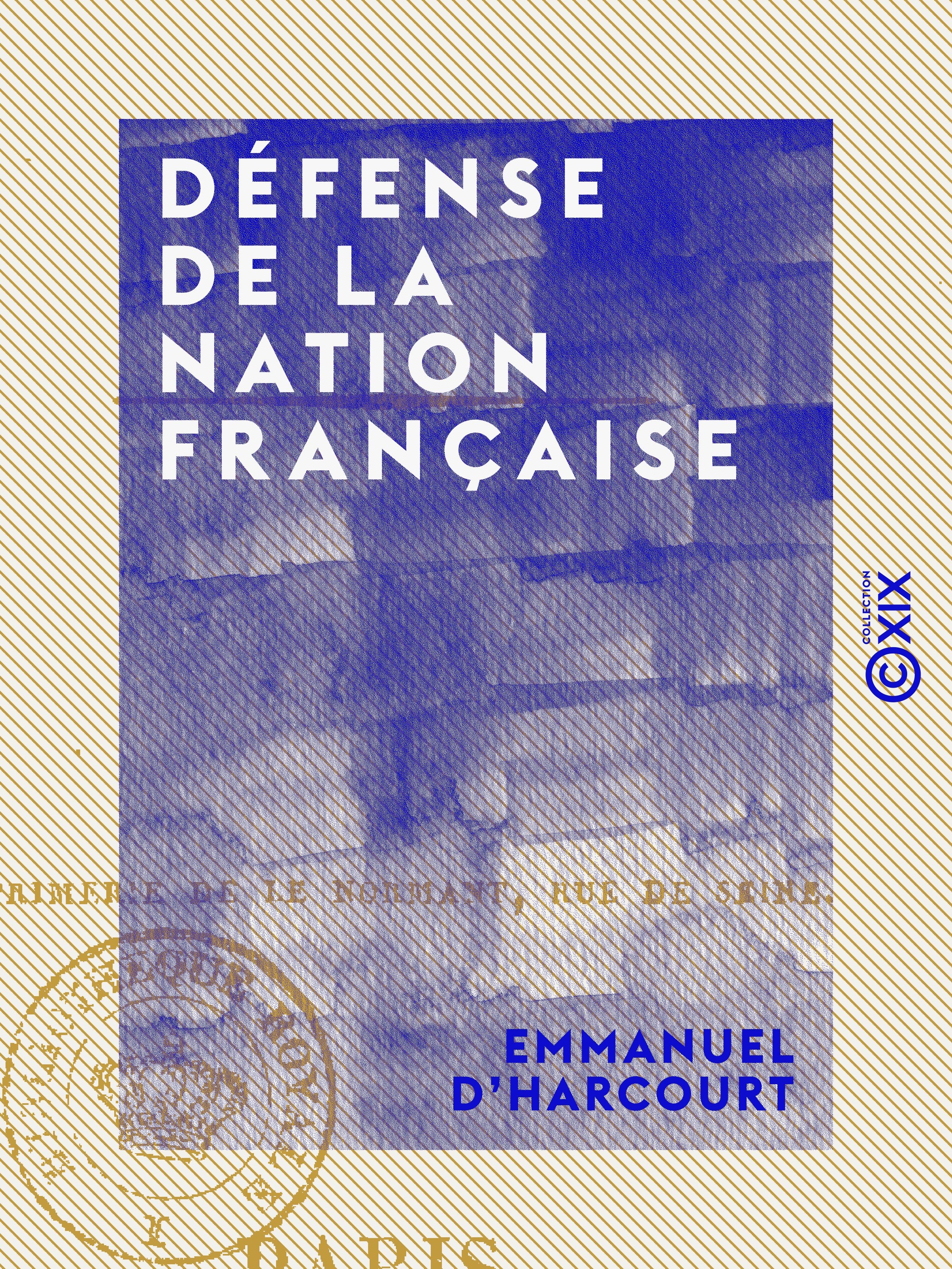 Couverture ebook de Défense de la nation française, de Emmanuel D' Harcourt