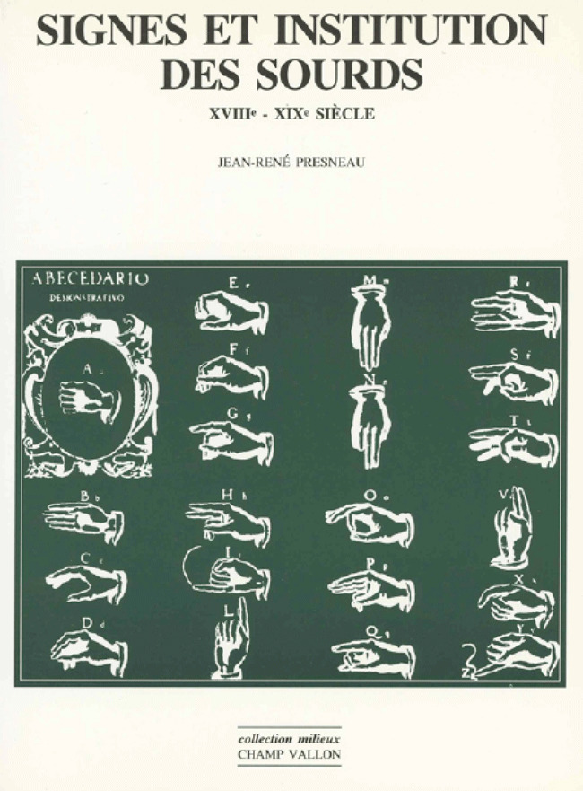 Couverture ebook de Signes et institutions des sourds, de Jean-René PRESNEAU