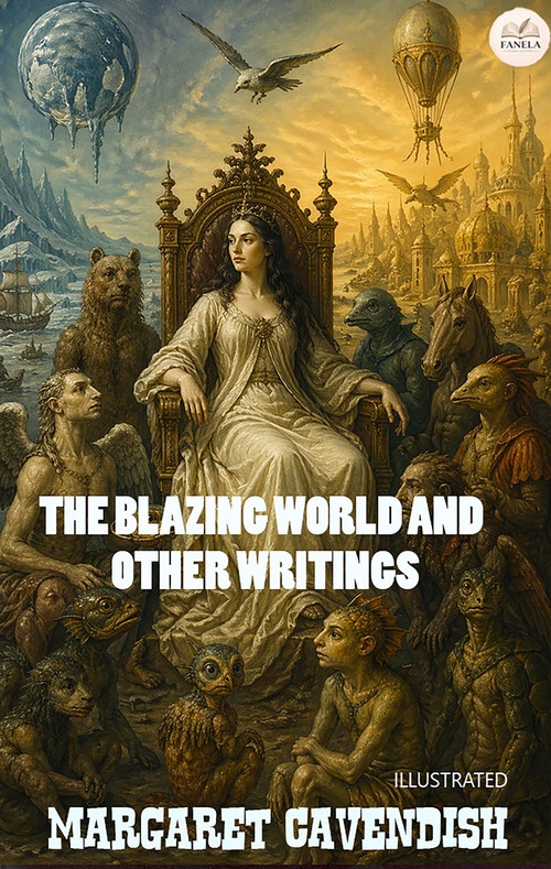ebook cover of The Blazing World and Other Writings. Illustrated, by Margaret Cavendish