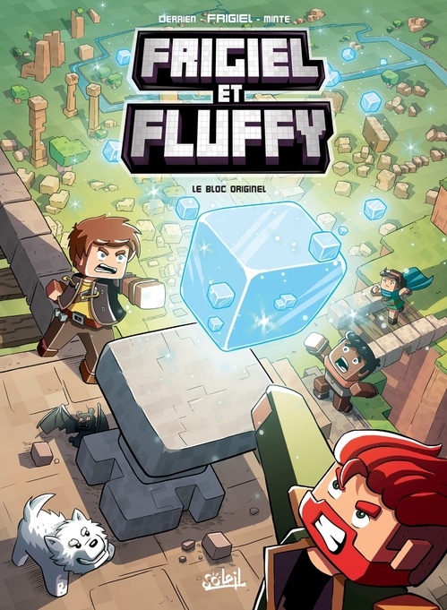 ebook cover of Frigiel et Fluffy T03 - Le Bloc originel - Minecraft, by Jean-Christophe Derrien, Frigiel