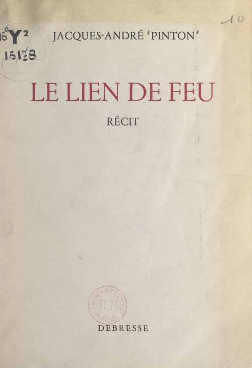Couverture ebook de Le lien de feu, de Jacques-Andre Pinton