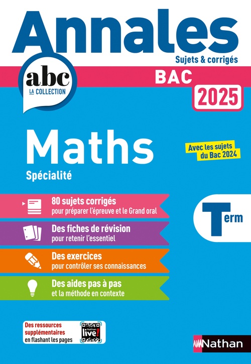 ebook cover of Annales Bac Maths Term. 2025 - Corrigé, by Julien Besson, Isabelle Lericque, Luis Mateus, Joël Ternoy