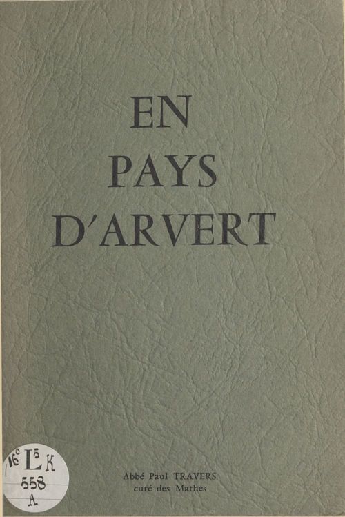 ebook cover of En pays d'Arvert, by Paul Travers