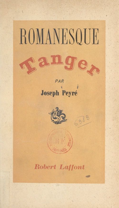 Couverture ebook de Romanesque Tanger, de Joseph Peyre
