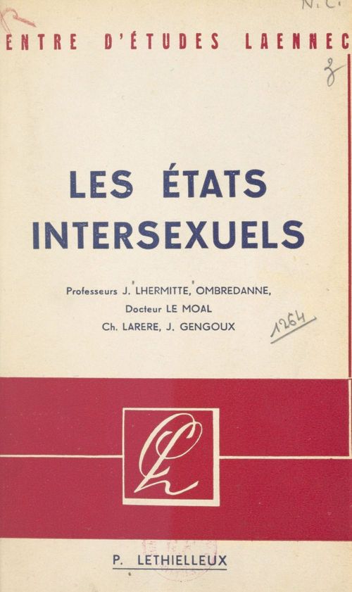 ebook cover of Les états intersexuels, by Charles Larere, Georges Le Moal, Jacques Gengoux
