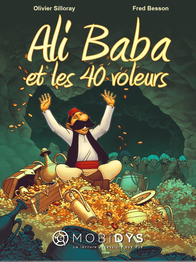 Couverture ebook de Ali baba et les 40 voleurs, de Olivier Silloray