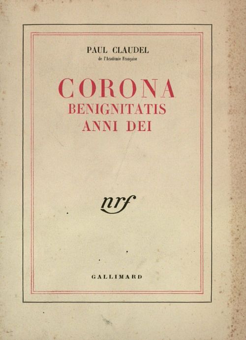 ebook cover of Corona benignitatis anni Dei, by Paul Claudel