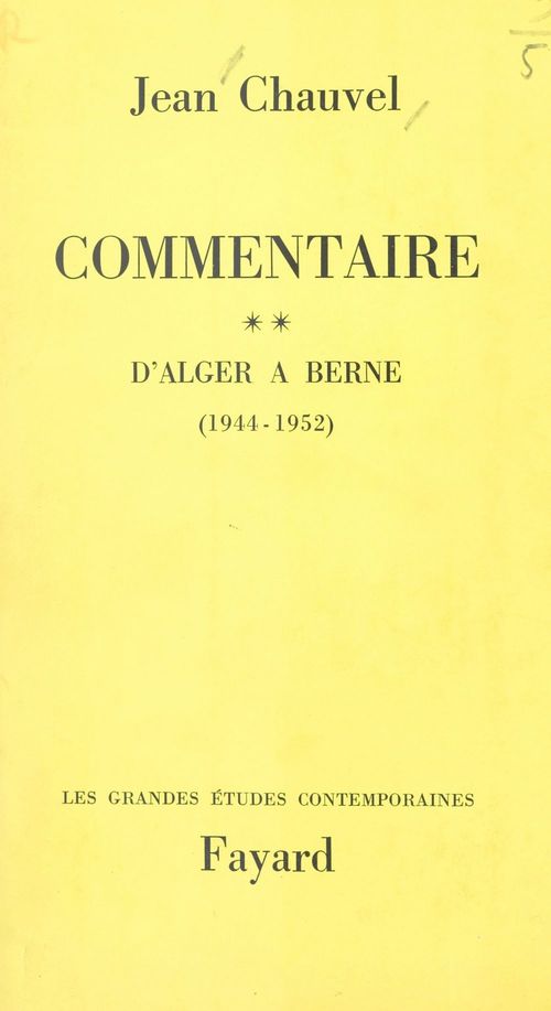 ebook cover of Commentaire (2), by Jean Chauvel