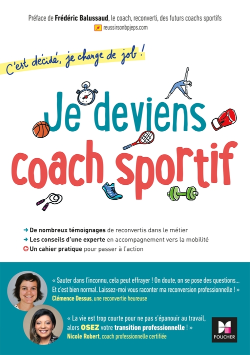 Couverture ebook de C'est décidé, je change de job ! Je deviens coach sportif, de Clémence Dessus, Nicole Robert
