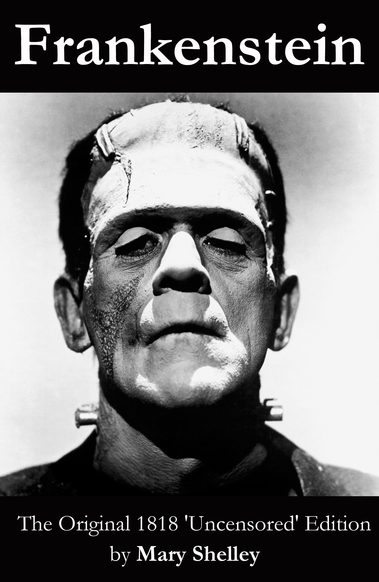 ebook cover of Frankenstein (The Original 1818 'Uncensored' Edition), by Mary Shelley
